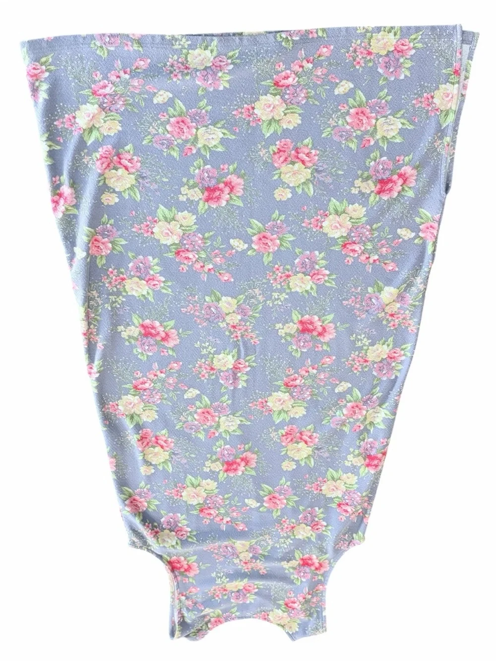 Bechamel Floral Cotton Maxi Dress Blue Pink Sleeveless Cottagecore Womens M